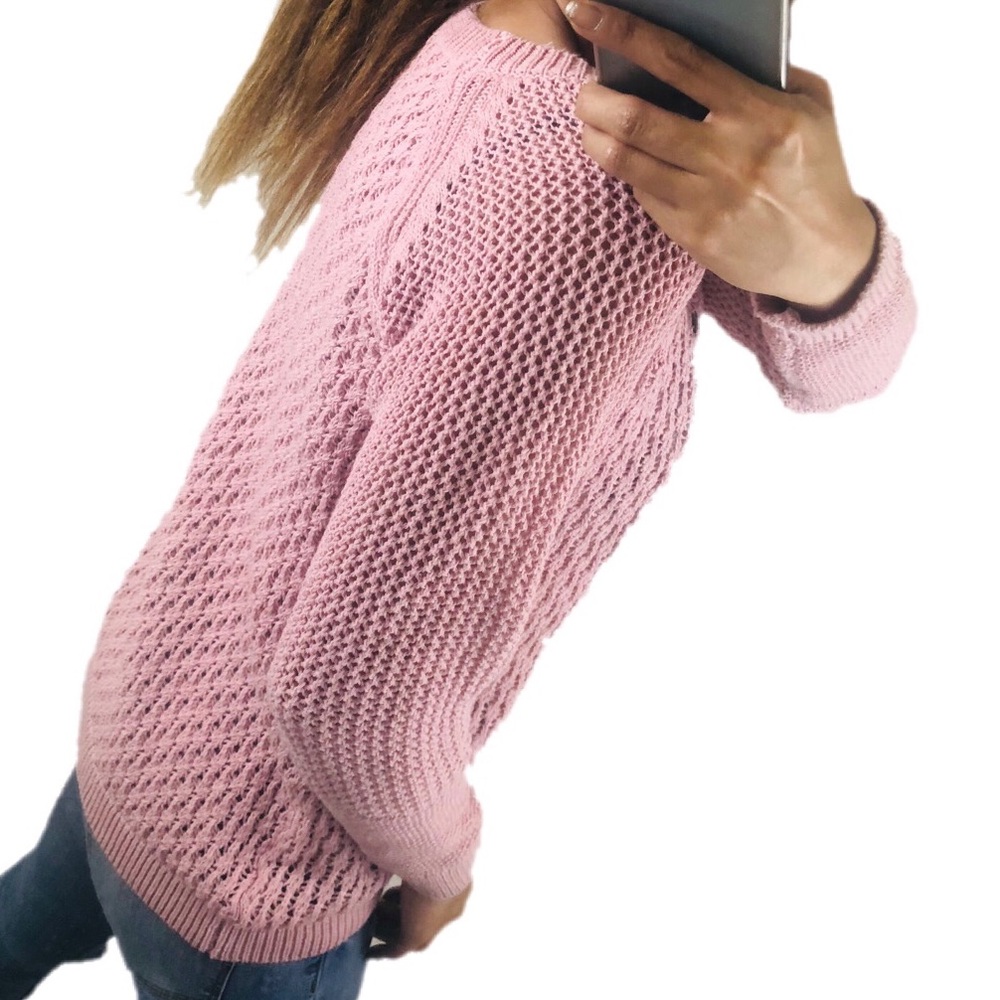 Blush Crochet Floral Sweater - Picture 4 of 7
